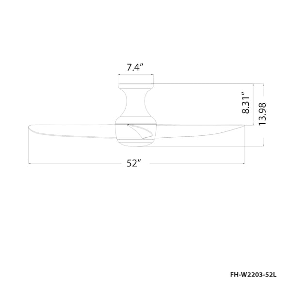 Corona 3-Blade Flush Mount Ceiling Fan